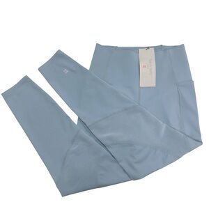 Sweaty Betty Aerial Power Vapour Blue High-Waist Leggings, size 6